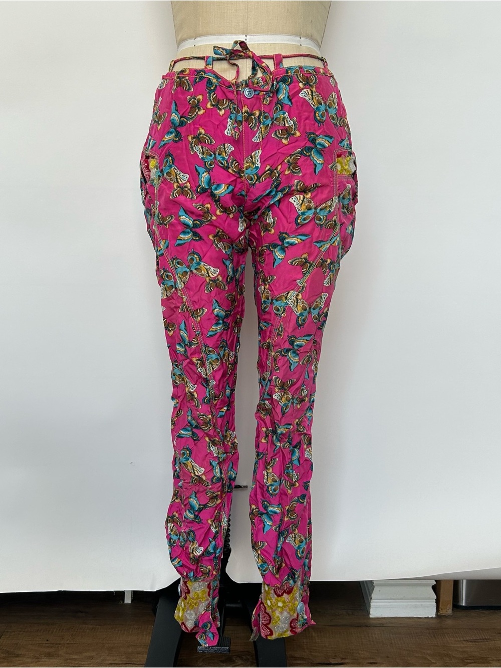 Custo Barcelona Fuchsia Butterfly-Print Track Pants